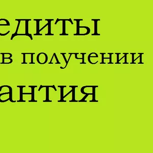 Помощь в получении кредита.Гарантия