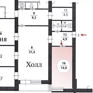 Продам комнату в 5-комнатной квартире