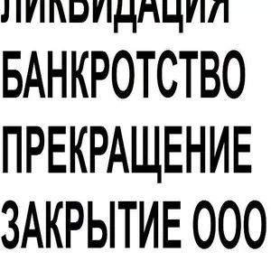 Ликвидация,  банкротство,  закрытие ООО,  прекращение ИП