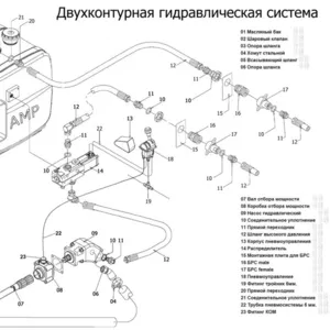 Гидравлика на тягач Камаз,  установка гидравлики