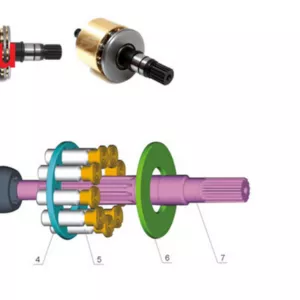 Роторная группа Rexroth A6VM80.