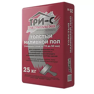 Толстый наливной пол  25 кг. (Три-С)