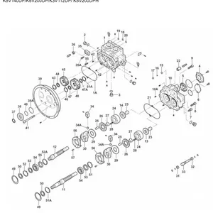 Запчасти для насоса Kawasaki K5V140DP,  K5V200DP,  K5V200DPH