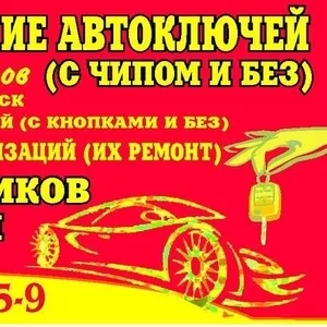 Изготовление автоключей ко всем маркам авто( с чипом и без)