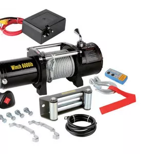 Лебедка автомобильная Electric Winch 12v,  6000LB (железный трос)