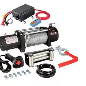 Лебедка автомобильная Electric Winch 12v-24v,  12000LBS (кевлар трос)