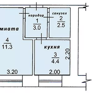 Продам 1-комнатную квартиру 22 м²,  этаж 2/5