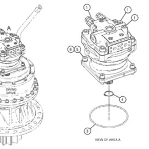 Гидромотор поворота башни 450-9352 CATERPILLAR 